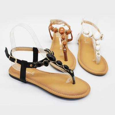 China Fashion Trend Women's Summer Bling Flat Squishy Sandals Outdoor Beach Sandal Women And Ladies Flat Shoes for sale