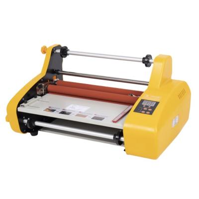 China Garment Shop A3 Laminator Hot Cold Desktop Roll To Roll Laminating Machine For Bopp Film / Foil Pouch Film / Laminator for sale