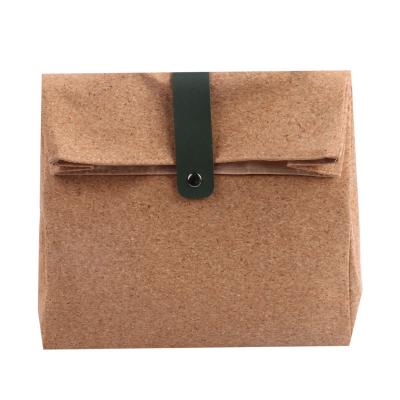 China Fashion High Quality Cork 210D PVC Leather Comfy Make Up Bag Store Goods And Cosmetics Bag Storage Cosmetic Bag for sale