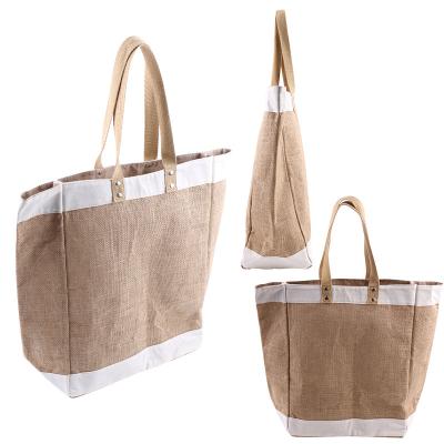 China Promotional Factory Large Capacity Store Food And High Quality Jute Eco-Friendly Customized Reusable Tote Shopping Supplies Bag for sale