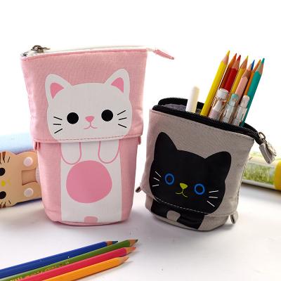 China Promotional Japanese Cute Animal Pen Bag Fashionable Customized Geometric Multifunctional School Pencil Case Student Pen Bag Large Capacity for sale