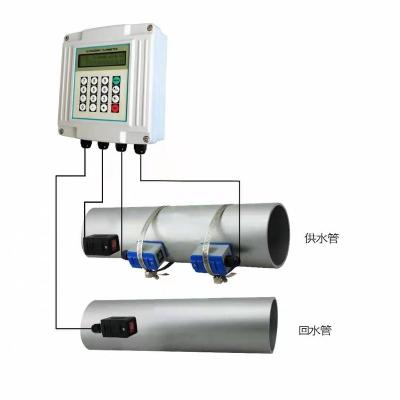 China Remote indicating irrigation pvc meter pipe with rs232 rs485 cooled water consumption wall mounted ultrasonic flow meter for sale