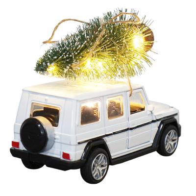 China 10L copper wire LED string light with Christmas pine tree tower and white car for sale