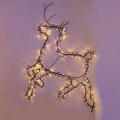 China 200 warm white LED metal frame deer christmas lights outdoor for sale