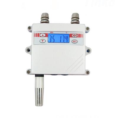 China HVAC Temperature Humidity Monitor Wall Mounting HVAC Temperature Humidity Sensor Transmitter 4-20Ma 220V Modbus for sale