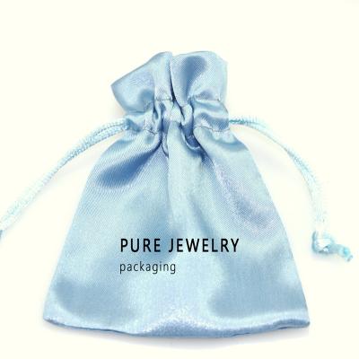 China Custom Small Silk Jewelry Earring Gift Chinese Jewelry Pouch Drawstring Bag Packaging Custom Silk Jewelry Pouch With Logo for sale