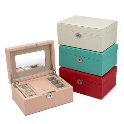 China PU Branded Jewelry Boxes OEM Leather Bangle Bracelet Organizer Jewelery Storage Box for sale