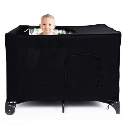 China Folded Breathable Hutch Canopy Cover For Pack And Play Portable Travel Hutches for sale