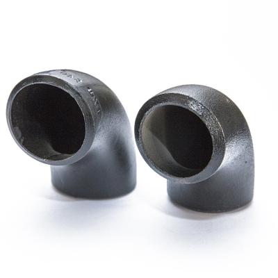 China Petroleum Butt Welded Weldable Carbon Steel Pipe Fittings SCH40 Wall Thickness Pipe Fittings 90 Degree Elbow for sale