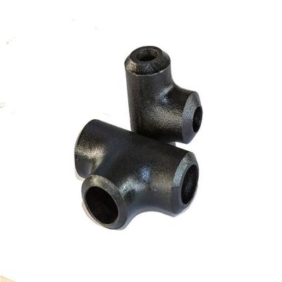 China Chemical Industry China Black Carbon Steel Tee Forged Weld Seamless Pipe Fittings Tee for sale