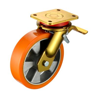 China swivel & Heavy Duty Industrial Aluminum Caster Wheel 100 SS Rigid European Style Caster 125 150 160 200 250mm for sale