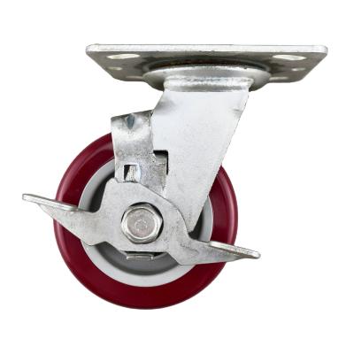 China Others SS Drop 5 Inch Swivel PVC Caster Wheels Low Price for sale