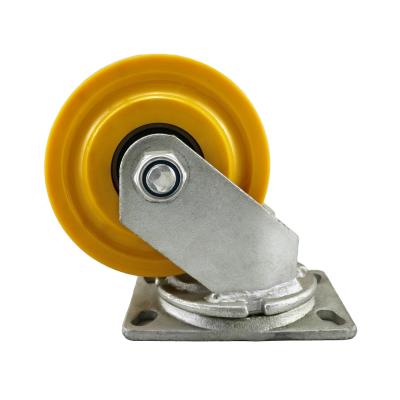 China Heavy Duty PIVOT SS Swivel 5 Inch Solid PU Caster Wheel for sale