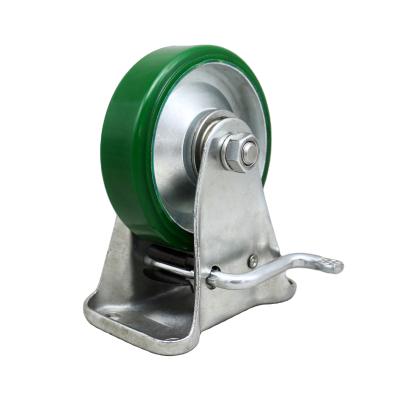 China Rigid SS 100 Mm Fixed 4 Inch Japanese PU Caster Wheel for sale