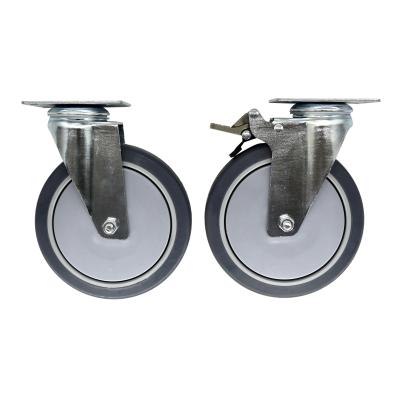 China PIVOT 150x32mm SS 6x1.25 Inch Trolley Caster Wheel With / Without Brake for sale