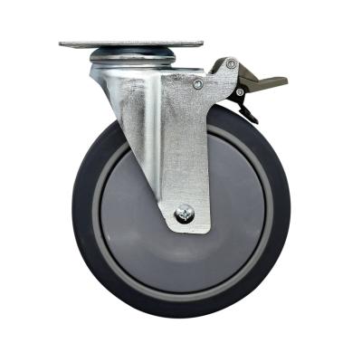 China PIVOT SS 150x32mm 6x1.25 Inch Trolley Caster Wheel With Brake for sale