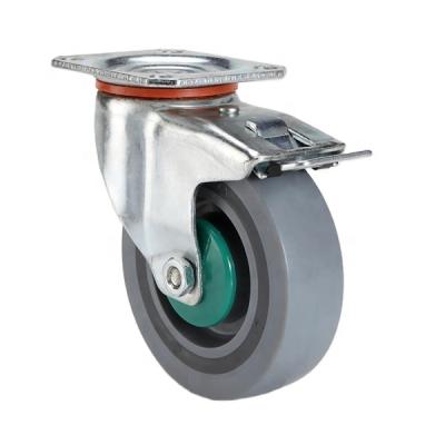 China swivel & SSTD Rigid European Style Tread Casters Wheel 4 Inch Sandwich Series for sale