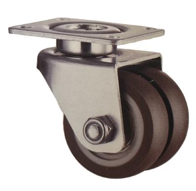 China 15 Kg Double Wheels Hotels SS AGV Caster Wheel 32mm Design for sale