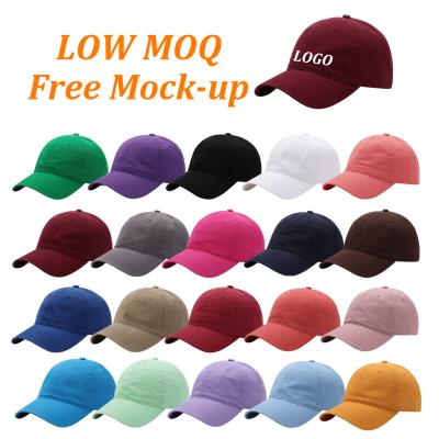 China COMMON WD-A09 Customized 6 Panel Washed Vintage Unstructured Baseball Cap With Patch Logo for sale