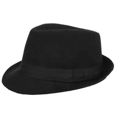 China Wholesale European and American WD-A40 Fashion Style 100% Polyester Felt Jazz Fedora Distressed Hats For Men for sale