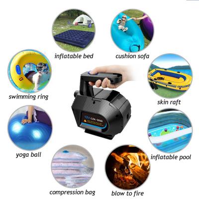 China Power Indicator Air Compressor Electric Pump Wired Cordless Electric Inflator Pump For Inflatable Bed Couch Pool Raft Car Bicycle Tires Pump for sale