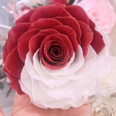 China Natural 9-10cm Golden Rose Head A Grade Touch Plant Customization Preserved Flowers Hot Selling for sale