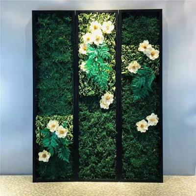 China Frame Natural Green Wall Hanging Decoration Natural Preserved Touch Moss Wall As Home Decoration for sale