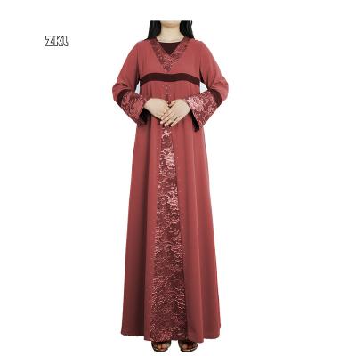 China 2021 Hot Selling Daily Casual Formal Jacquard Islamic Long Dress Quilting Islamic Long Dress Muslim Arab Muslim Women Long Dress for sale