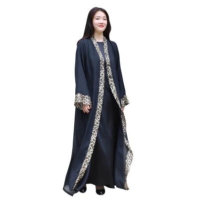 China 2021 new abaya 2021 gold lace Dubai robe cardigan robe luxury traditional Muslim kimono long robe muslim robe for sale