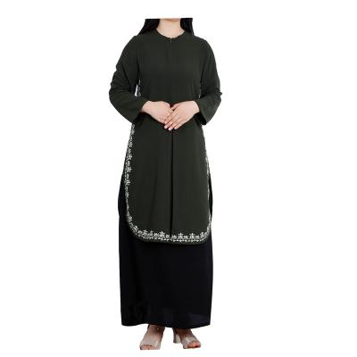 China New Style Embroidery Traditional Muslim Clothing Formal Casual Daily Long Dress Muslim A-Line Skirt Suit For Women Office for sale