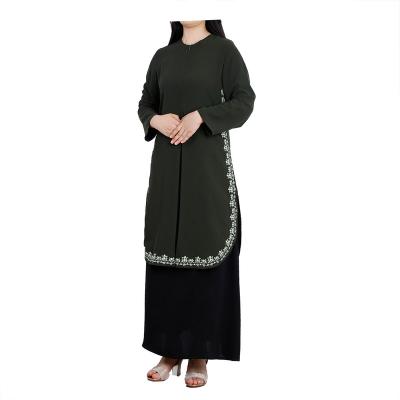 China Hot Selling Muslim A-Line Skirt Suit Formal Casual Daily Embroidery Traditional Arabic Long Dress Muslim Clothing For Office Women Dress for sale