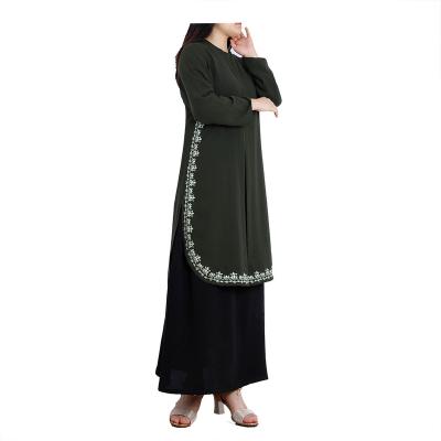 China Hot Selling A-line Skirt Suit Formal Casual Daily Embroidery Muslim Traditional Arab Muslim Women's Clothing Long Dress For Office Women's Clothing for sale