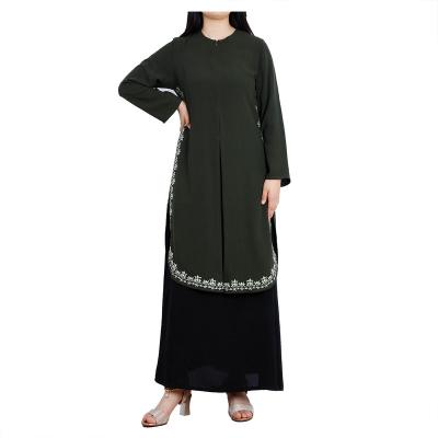 China Hot Selling A-line Skirt Suit Formal Casual Daily Alnoor Muslim Traditional Islamic Long Dress Clothing Embroidery For Office Women Dress for sale