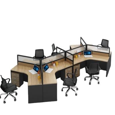 China staff office deck partition simple modern combination Staff office desk and chair for sale