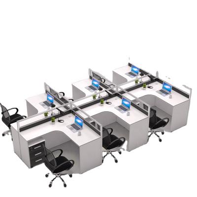 China modern staff screen deck staff office computer workstation office furniture group office desk for sale