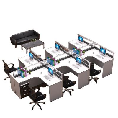 China office computer table combination simple modern staff partition office desk and chair for sale