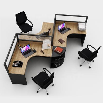 China Office furniture special shaped screen workstation simple modern combination staff office desk for sale