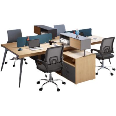 China wholesale modern staff office computer workstation combination office financial desk and chair for sale