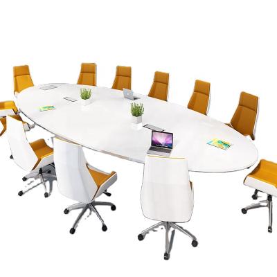 China cheap White Oval Office Conference Table Modern Combination meeting roomTraining Negotiation Table for sale