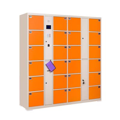 China Shopping mall supermarket electronic Storage cabinet smart face recognition luggage locker infrared barcode locker for sale