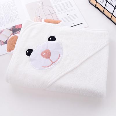 China Sustainable Wholesale Custom Soft Bamboo Cute Bath Towels For Baby for sale