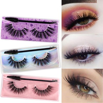 China Natural Wholesale Long Private Label Full Strip Lashes False 3D Eyelashes for sale