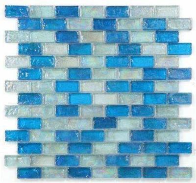 China Europe European retro ice crack antique brick strip gem blue emerald tile 60x200 for sale