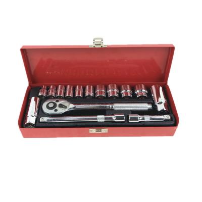 China Bicycle Repairing Tool Kit 15pcs Small DIY Tools Auto Repair Tools Socket Wrench High Quality Set for sale