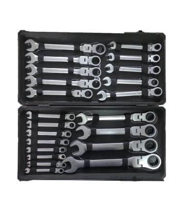 China 22pcs Household Tool Kit DIY Tool Car Repairing Tool Kit Flexible Ratchet Wrench Set for sale