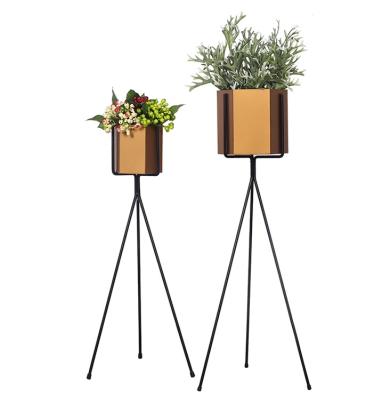 China CLASSIC Modern Simple Home Black Long Plant Stands Flower Pot , Indoor Plant Stand Flower for sale