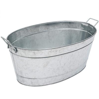 China Sustainable Large Oval Galvanized Steel Tub Party Tub for sale