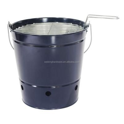 China Easily Assembled Portable Outdoor Charcoal Grill Bucket Small BBQ Bucket Grill For Camping Picnics And More Travel for sale