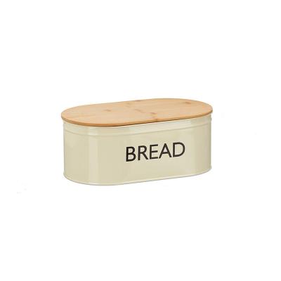 China Brotbox Sustainable Metal Box Bread Cover Bread Box Storage Bamboo Bread Box Case for sale