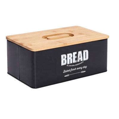 China Farmhouse Decorative Metal Bread Box Worktop Bread Box Loaf Box and Canister Set for sale